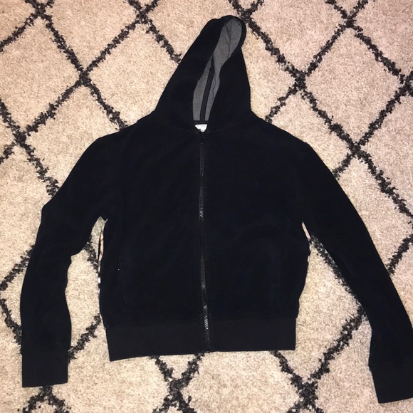 burberry black zip up